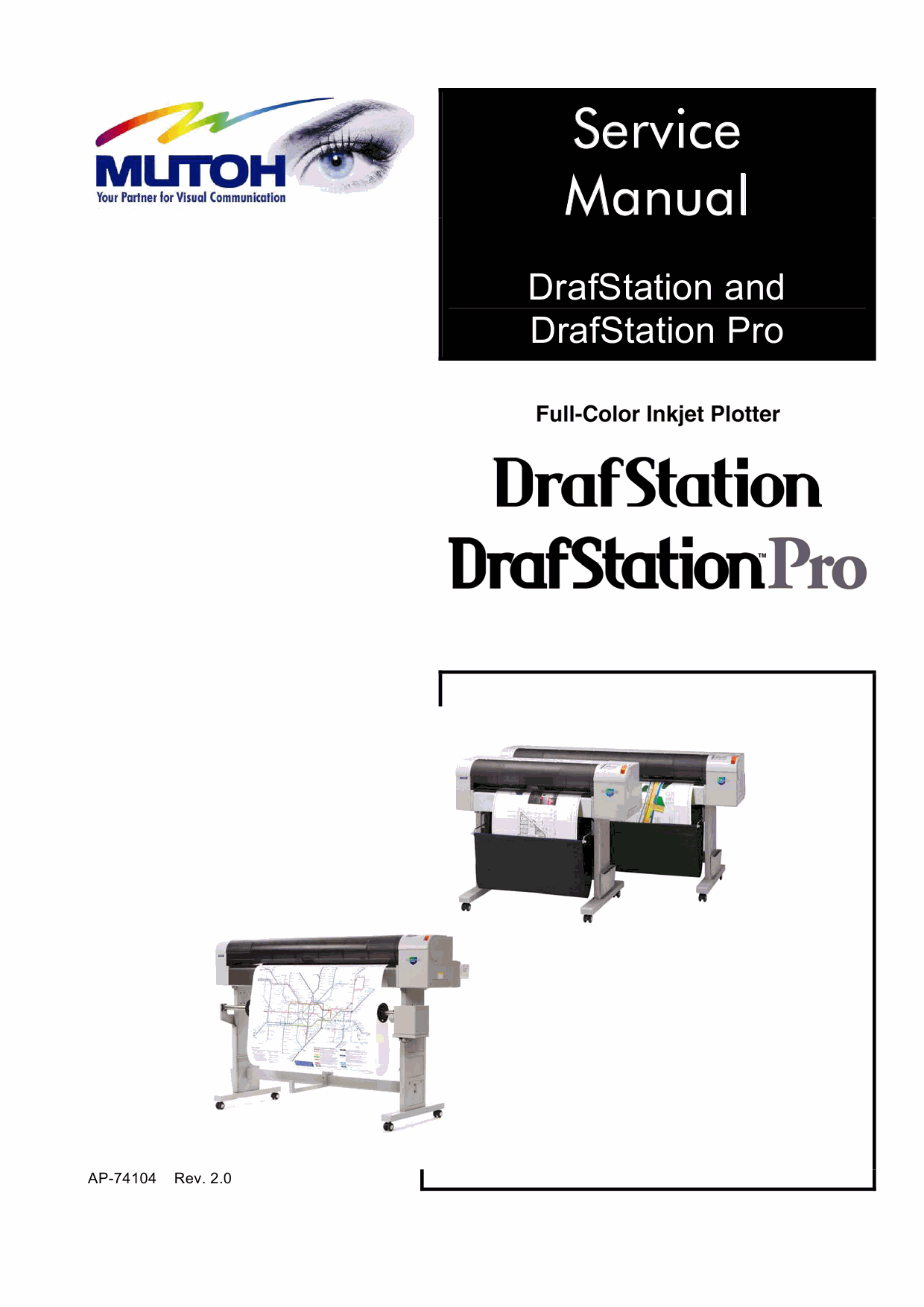 MUTOH RJ 900C RJ901C DrafStation DrafStationPro Service Manual-1 MUTOH RJ 900C RJ901C DrafStation DrafStationPro Service Manual-1